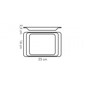 PRATO RETANGULAR RASO GUSTITO 25X16CM - 2