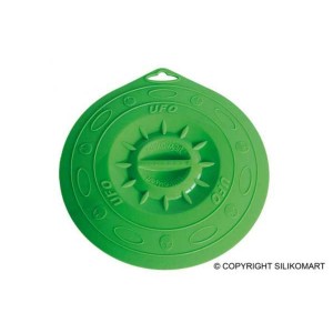 TAMPA DE SILICONE UFO 21.5CM VERDE - 1