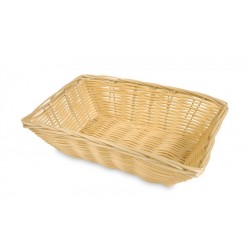 CESTA RETANGULAR POLY RATTAN PLASTIFICADO