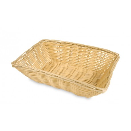 CESTA RETANGULAR POLY RATTAN PLASTIFICADO