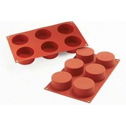 MOLDE SILICONE CLÁSSICO CILINDRO 6 CAVIDADES SF127