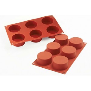 MOLDE SILICONE CLÁSSICO CILINDRO 6 CAVIDADES SF127 - 1