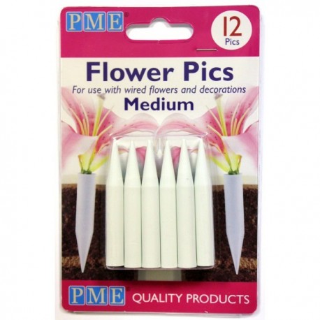 SET 12 PINCHOS PARA FLORES MEDIANOS PME