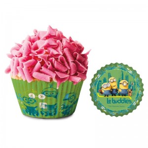 SET 50 CÁPSULAS CUPCAKES MINIONS 