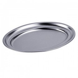 Bandeja oval com borda voltada INOX