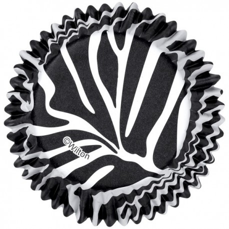 SET 36 CÁPSULAS CUPCAKES ZEBRA WILTON