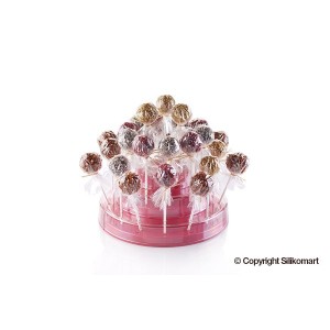 SUPORTE PARA CAKE POPS / GELADOS ROSA - 4