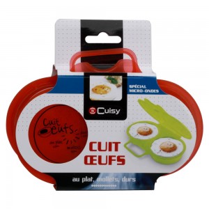 SET 2 CUECE HUEVOS DOBLE MICROONDAS