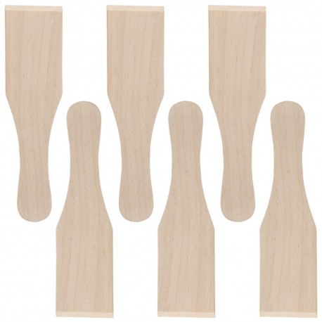 SET 6 MINI ESPÁTULAS DE MADERA 