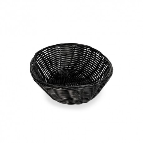 CESTA REDONDA POLY RATTAN BLACK 