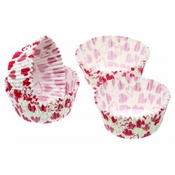 CONJUNTO 60 CÁPSULAS CUPCAKES CORAÇÕES