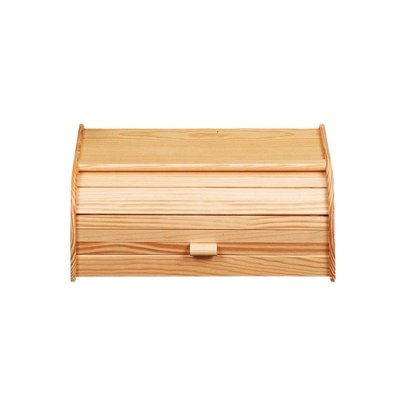 Panera mesa c/tabla pan madera encerado con tapa de persiana