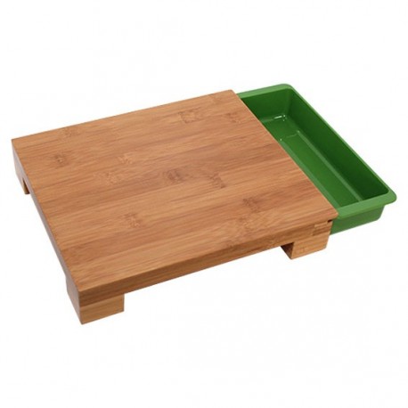 TABLA CORTAR BAMBU CON RECIPIENTE 