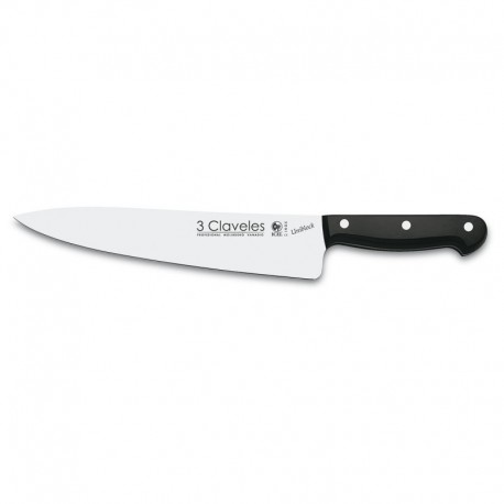 CUCHILLO JAMONERO/SALMÓN 30CM SERIE UNIBLOCK 3 CLAVELES