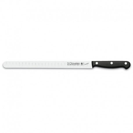 CUCHILLO JAMONERO/SALMÓN 30CM SERIE UNIBLOCK 3 CLAVELES