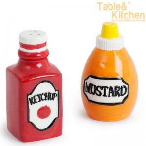 SET PARA SAL Y PIMIENTA - KETCHUP & MOSTAZA 