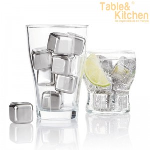 SET 8 CUBITOS DE HIELO INOX + PINZA