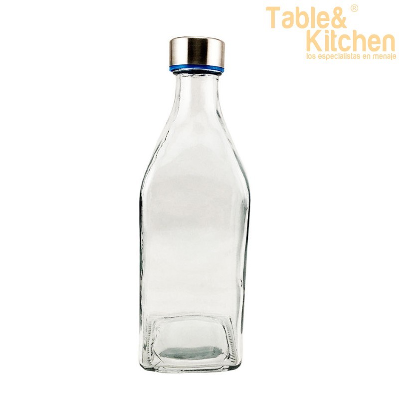 Botella cuadrada 2L de vidrio 100% reciclado - Mínimamente