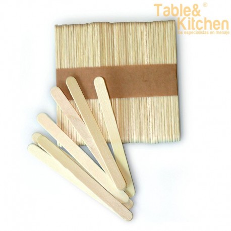 SET 100 PALITOS DE MADERA PARA HELADOS 7CM 