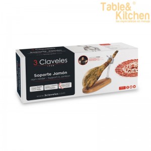 SOPORTE JAMONERO PLEGABLE CON CABEZAL GIRATORIO 3 CLAVELES