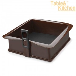 MOLDE DESMONTÁVEL QUADRADO DE SILICONE COM BASE DE VIDRO