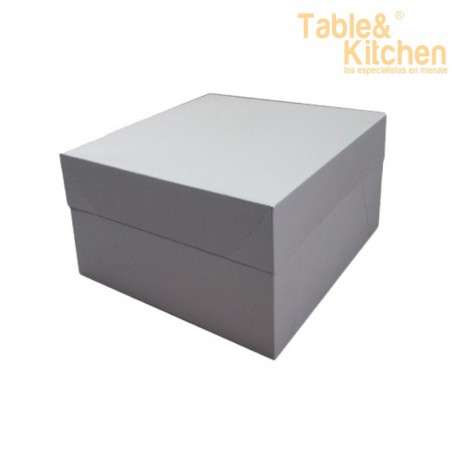 Caja para tartas blanca 20x20 cm