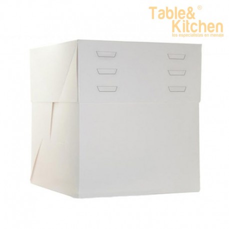 CAJA PARA TARTA BLANCA 30CM ALTURA REGULABLE