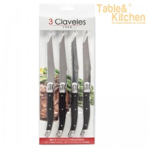 SET 4 CUCHILLOS CHULETEROS BISTRO 11,5CM 4,5 D 3C - 2