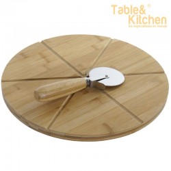 TABELA PARA CORTAR PIZZA COM PERFURAÇÕES + CORTADOR, BASE CORAÇÃO 33 CM FUNCAKES