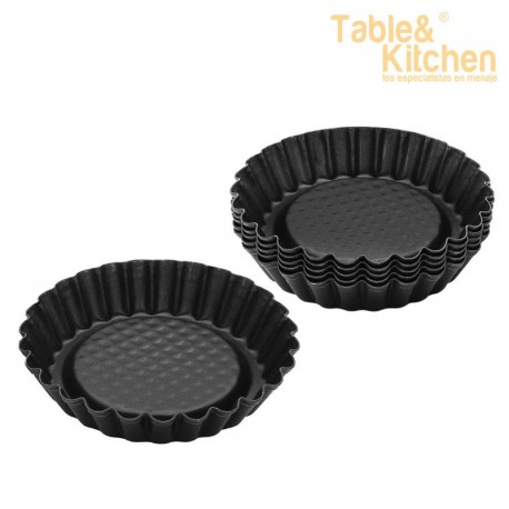 SET 6 MINI MOLDES RIZADOS 10 CM