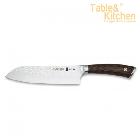 Faca forjada Santoku Sakura 17,5cm 3C