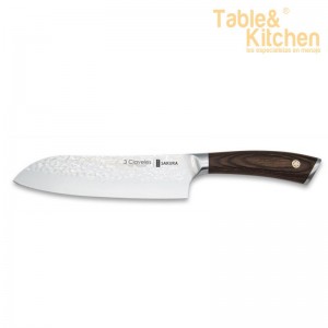 Faca forjada Santoku Sakura 17,5cm 3C - 1