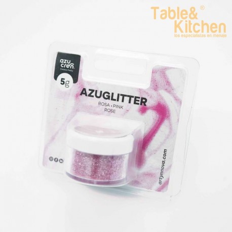 Purpurina decorativa Azuglitter rosa