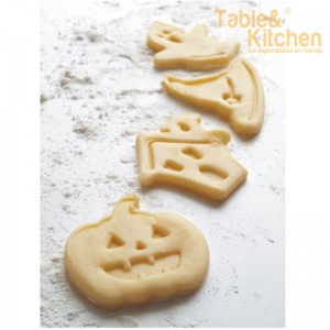 CORTAPASTAS COM EXPULSOR HALLOWEEN 4PCS - 3