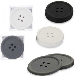 JOGO DE 4 COASTERS DE SILICONE BOTÃO COLOR - 2