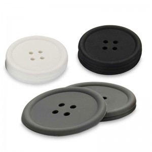 JOGO DE 4 COASTERS DE SILICONE BOTÃO COLOR - 1