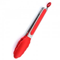 PINZA DE COCINA DE SILICONA INOX 30CM