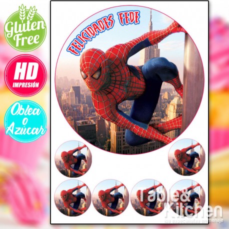 IMPRESSÃO COMESTÍVEL PARA BOLO + BISCOITOS SPIDERMAN MODELO 003