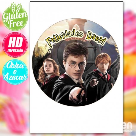 IMPRESSÃO COMESTÍVEL PARA BOLO HARRY POTTER MODELO 001