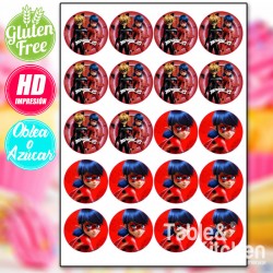 IMPRESSÃO COMESTÍVEL PARA BISCOITOS LADYBUG MODELO 003