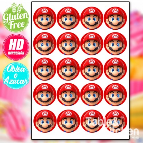 IMPRESSÃO COMESTÍVEL PARA BISCOITOS MARIO BROS MODELO 005