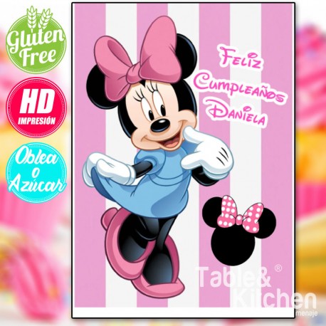 IMPRESSÃO COMESTÍVEL PARA BOLO MINNIE MODELO 004