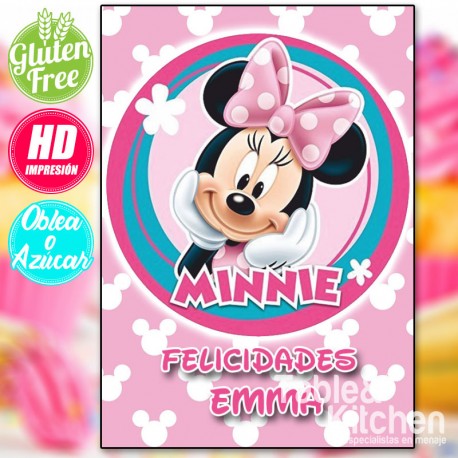 IMPRESIÓN COMESTIBLE PARA TARTA MINNIE MODELO 006