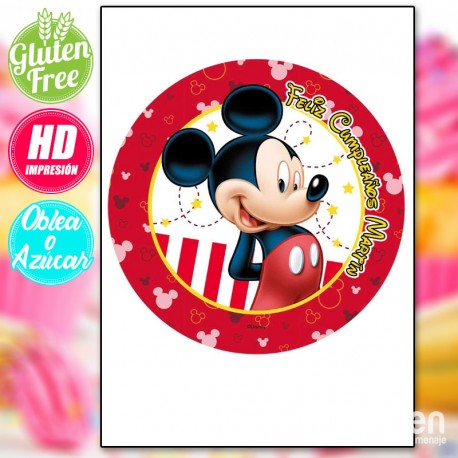 IMPRESIÓN COMESTIBLE PARA TARTA MICKEY MODELO 002