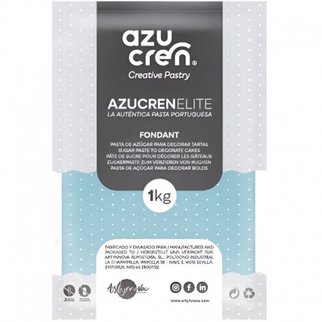 FONDANT AZUCREN ELITE AZUL CIELO 1 KG