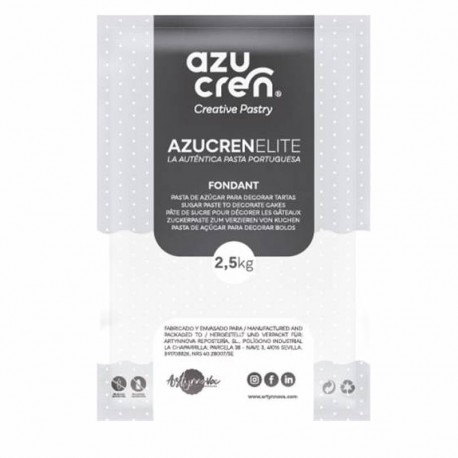 FONDANT AZUCREN ELITE BLANCO 2,5 KG SIN E-171