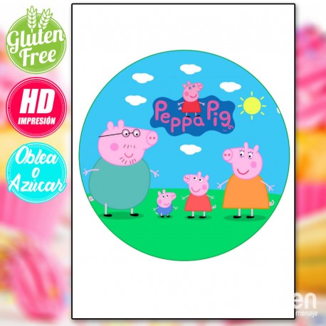 IMPRESSÃO COMESTÍVEL PARA BOLO PEPPA PIG MODELO 002