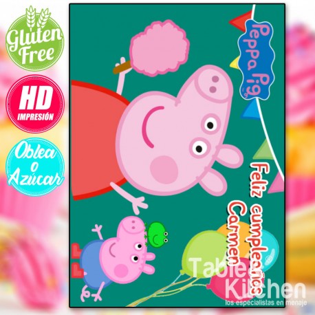 IMPRESSÃO COMESTÍVEL PARA BOLO PEPPA PIG MODELO 004