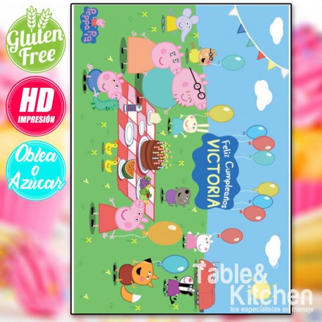 IMPRESSÃO COMESTÍVEL PARA BOLO PEPPA PIG MODELO 005