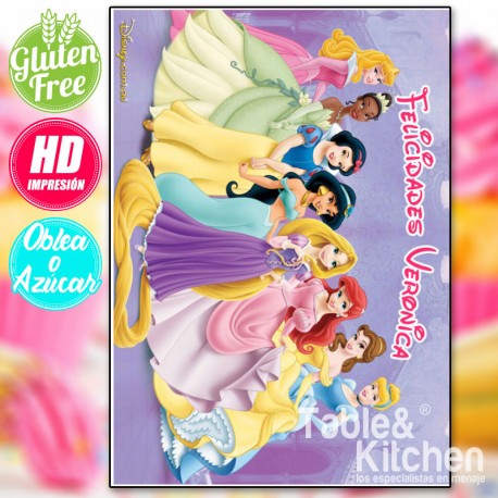 IMPRESSÃO COMESTÍVEL PARA BOLO PRINCESAS MODELO 001